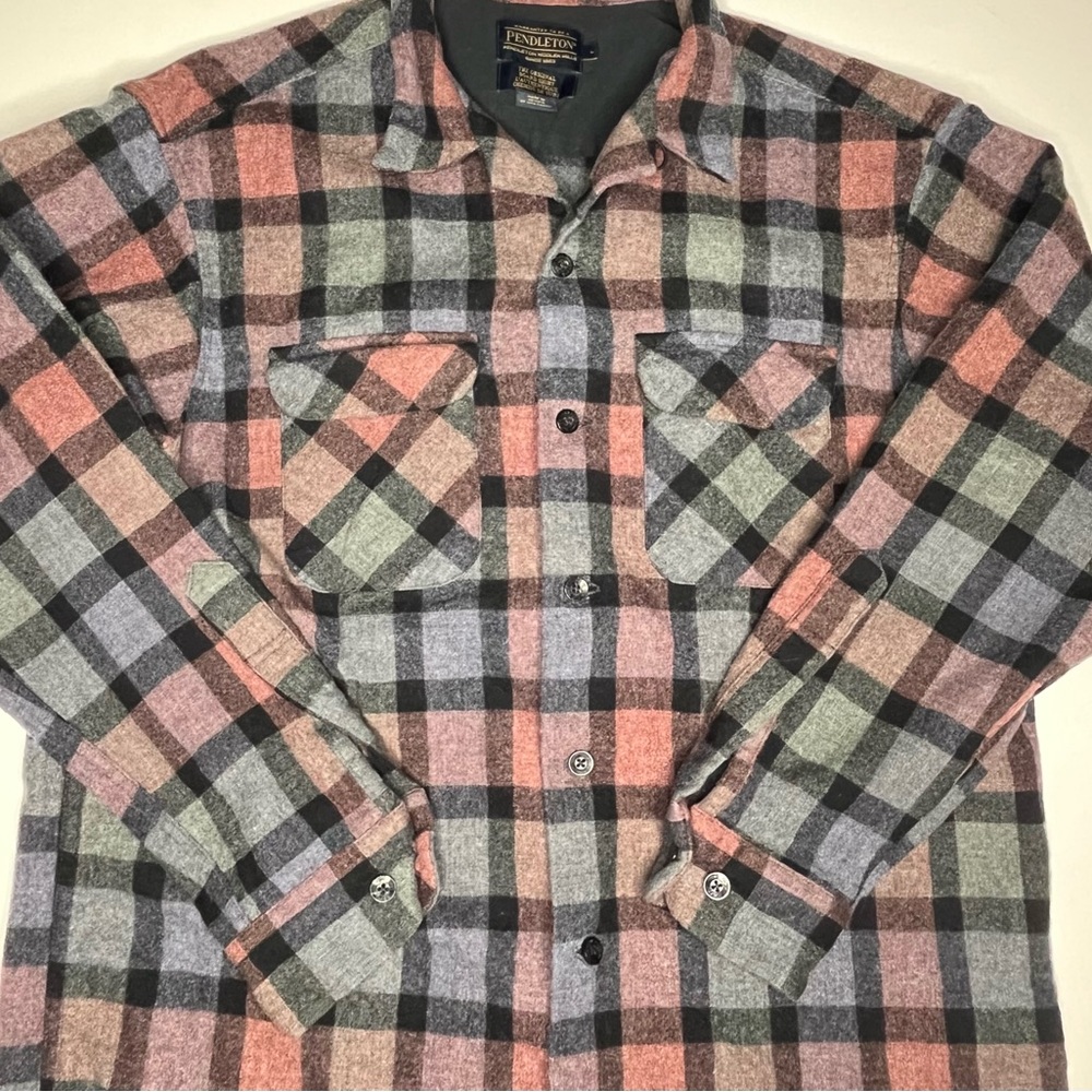 Pendleton The Original Board Shirt Mens Large 100% Wool USA Fabric